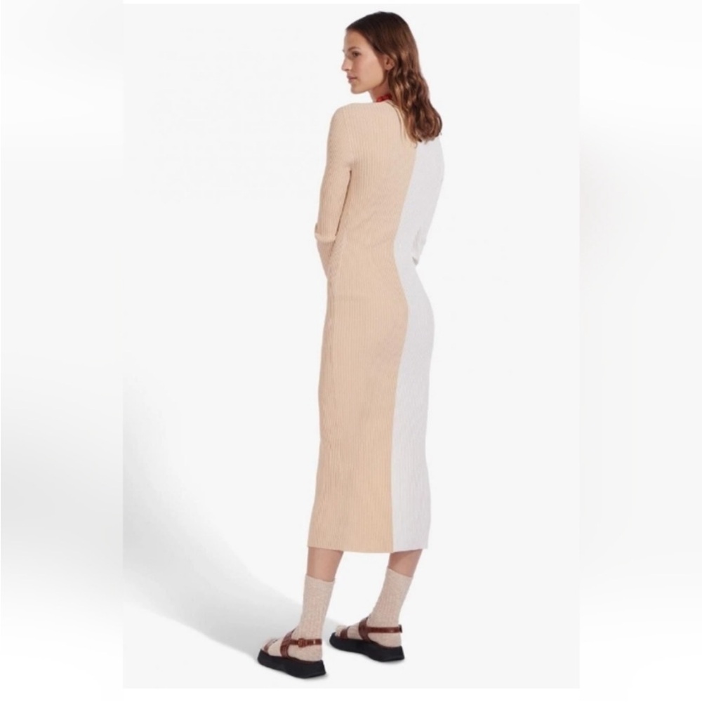 STAUD Shoko Colorblock Ribbed Midi Dress - Picture 3 of 7